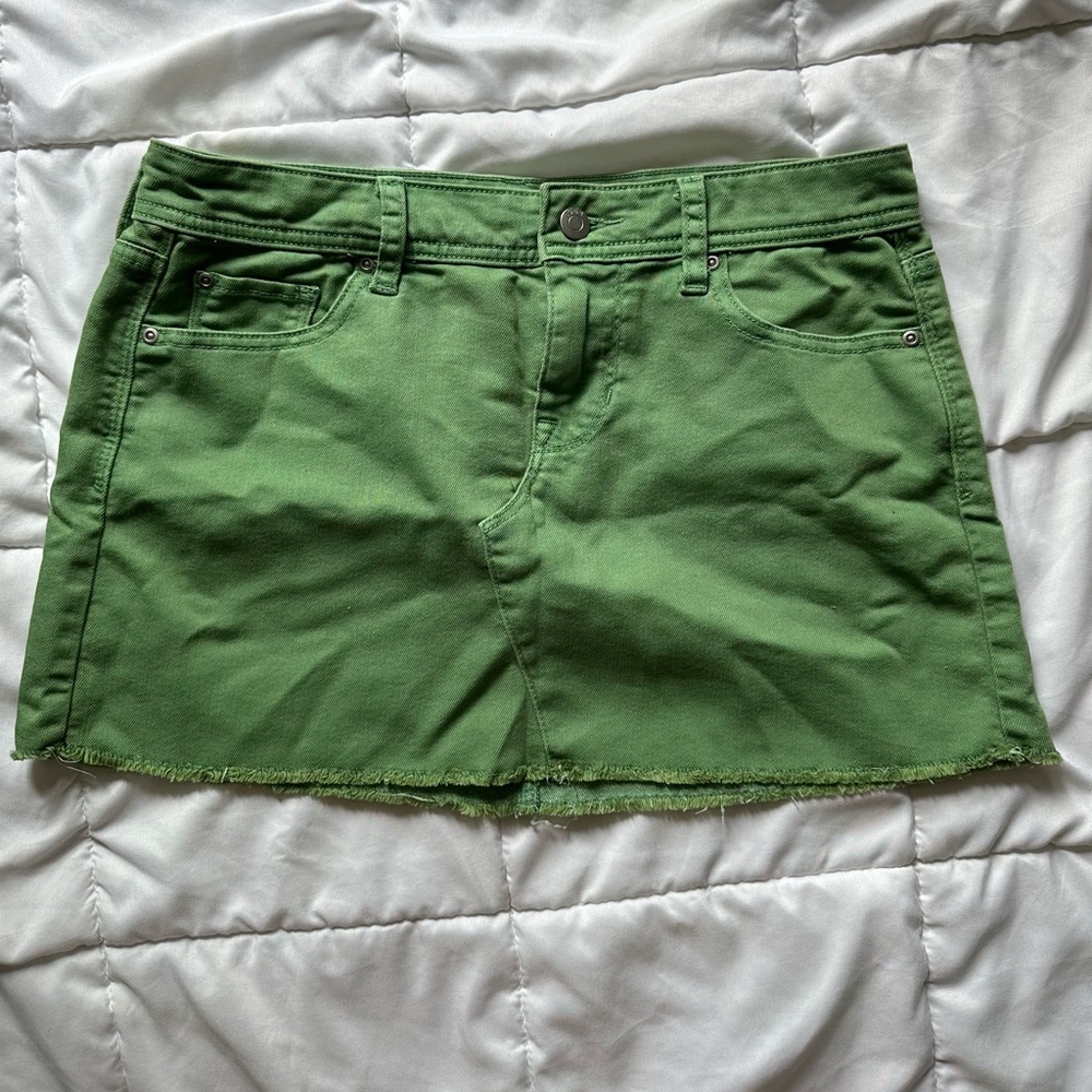 Green Jean Gap Skirt
